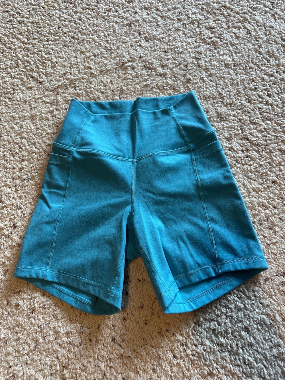 High-Rise Teal Women’s Bike Shorts